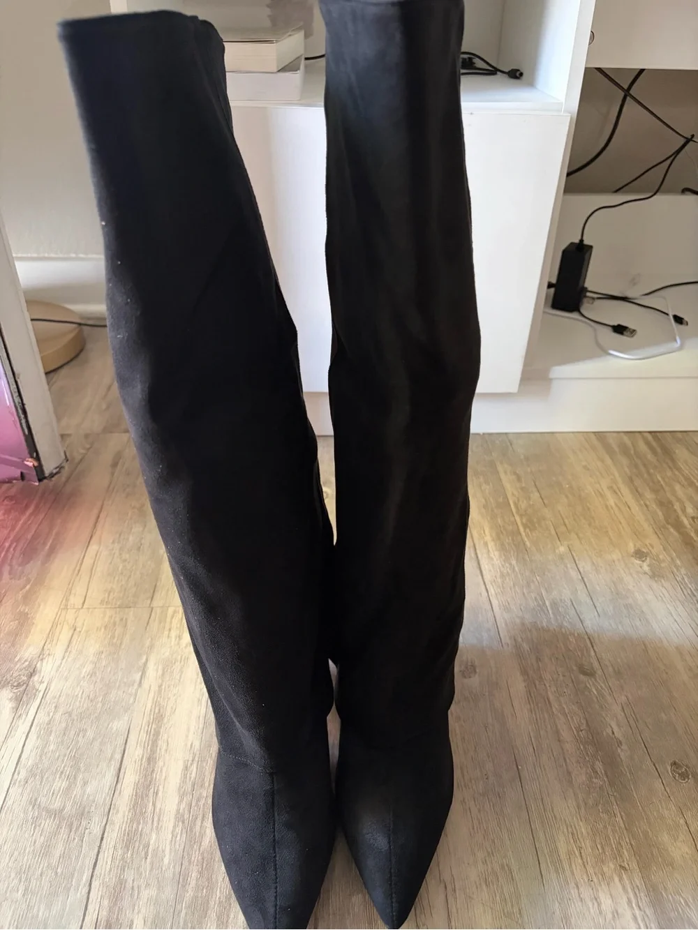 Classic Black Over-the-Knee Pointed-Toe Boot